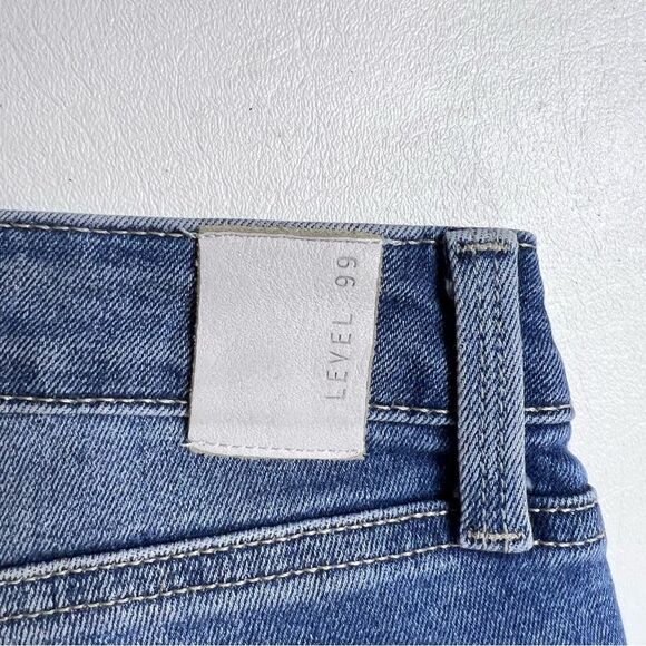 Level 99 High Rise Blue Jean Shorts Mid-Thigh Cuffed Size 29 - Picture 5 of 5